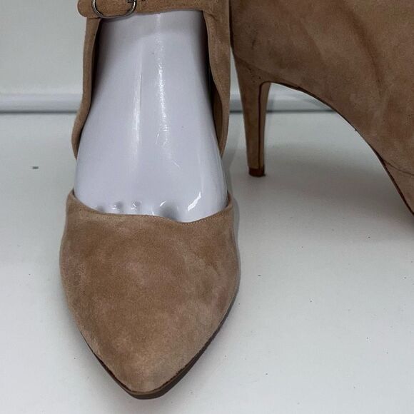 Free People Beige Suede Ankle Strap Heels - Picture 2 of 13